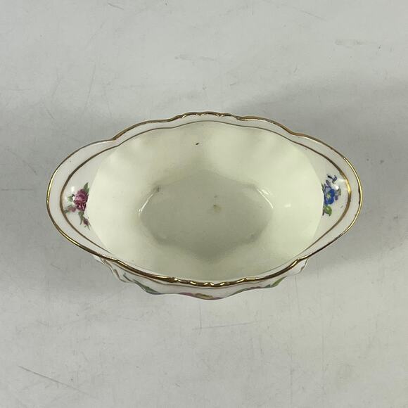 Hammersley Dresden Sprays Bone China Sugar Bowl England Floral Gold Trim Footed - Picture 5 of 11